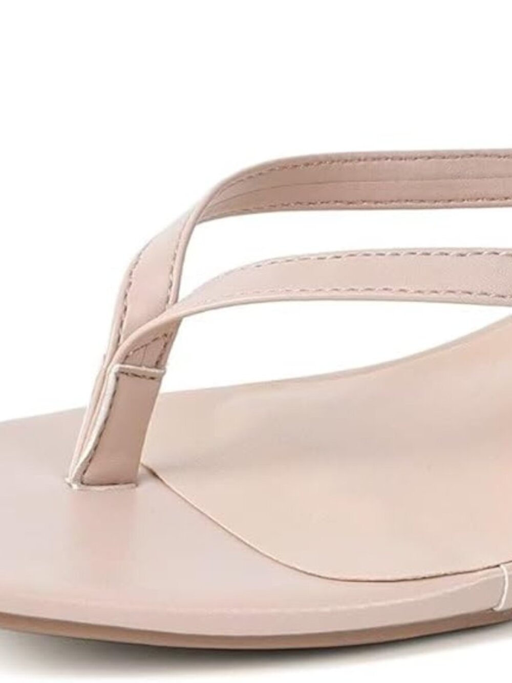 Kitten Heels for Women Square Toe Sandals Flip Flop Heels Thong Sandals Comforta